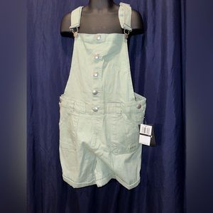 DKNY girls overall shorts. NWT.  Size 14